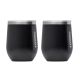 Corkcicle 12oz Stemless Wine Cups - Matte Black, 2 Pack