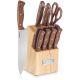 Cuisinart 14pc Walnut Triple Rivet Cutlery Block Set