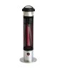 Hanging/Freestanding Electric Infrared Outdoor Heater in Silver/Black